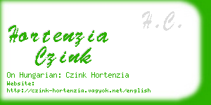 hortenzia czink business card